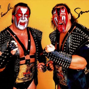 Demolition Ax & Smash Pose 2 Dual Signed Photo COA