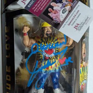Dude Love Classic Superstars Signed Figure JSA COA