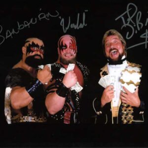 Ted Dibiase & Powers Of Pain Triple Signed Photo COA