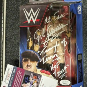 WWE Mattel Elite 89 Sgt Slaughter Signed Figure w/case Inscribed JSA COA